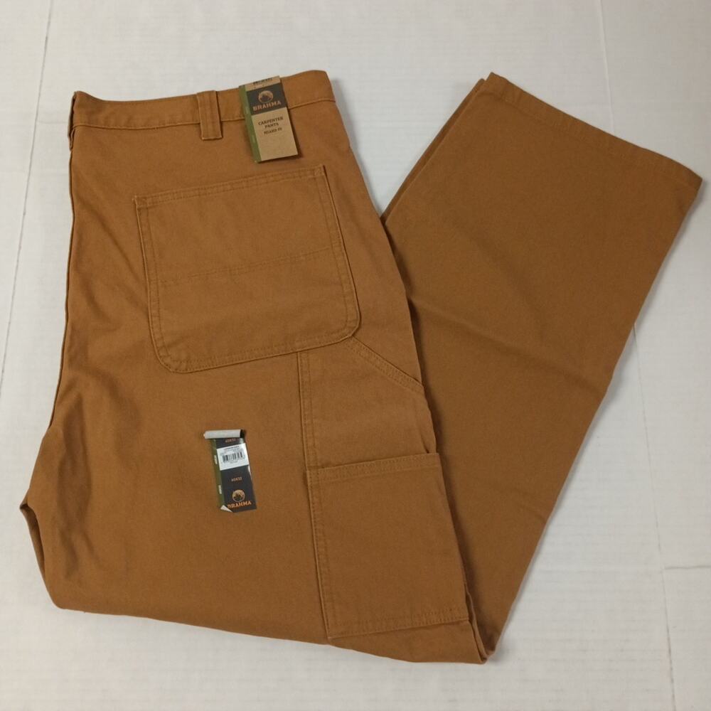 Brahma Work Carpenter Pants Men Size 40x32‎ Relaxed Fit Brown